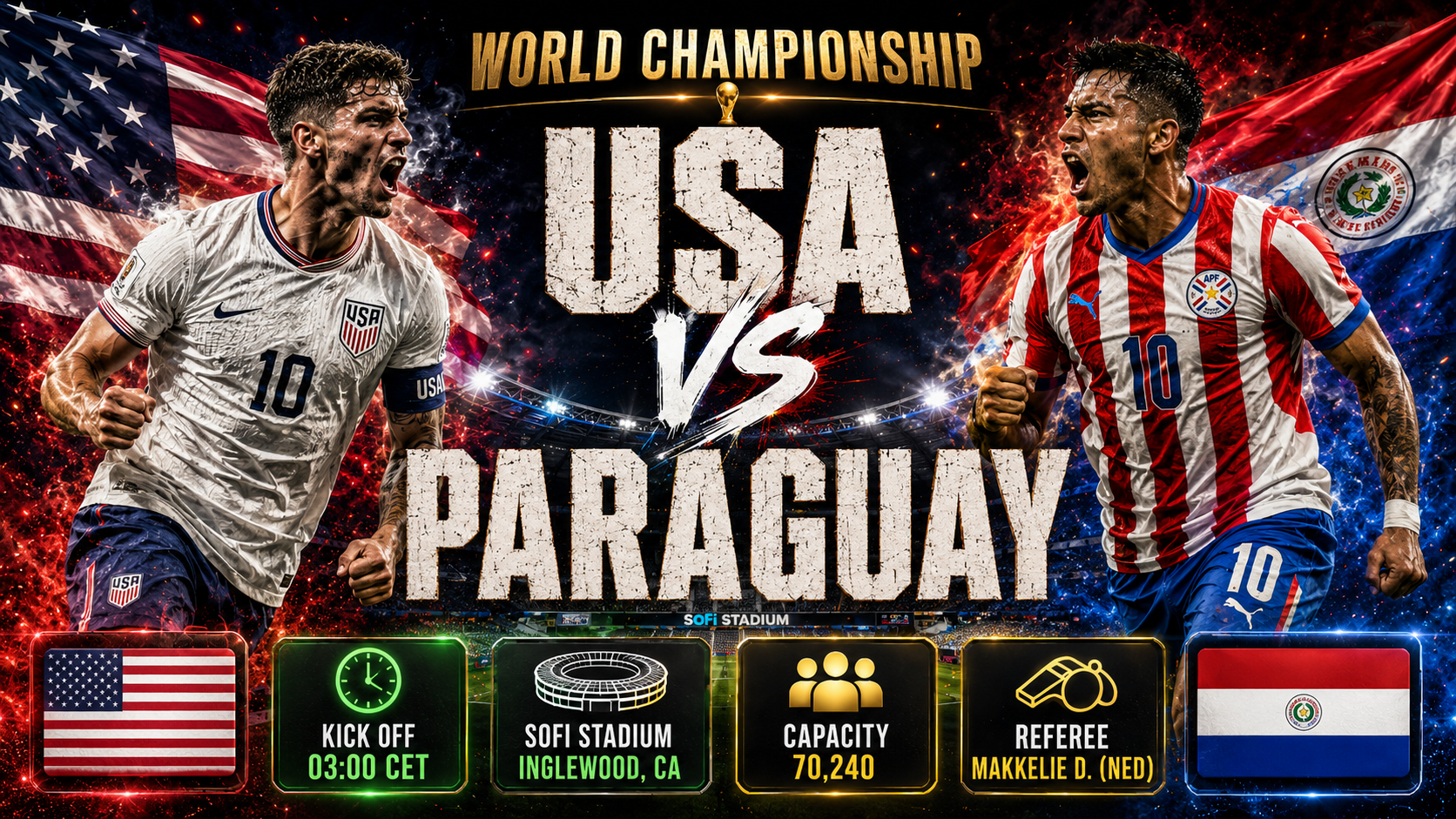 USA - Paraguay : O oală sub presiune la Los Angeles va testa ambițiile gazdelor în fața zidului sud-american
